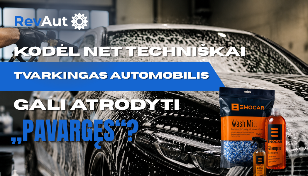 Automobilio kėbulo priežiūra ir plovimo priemonės